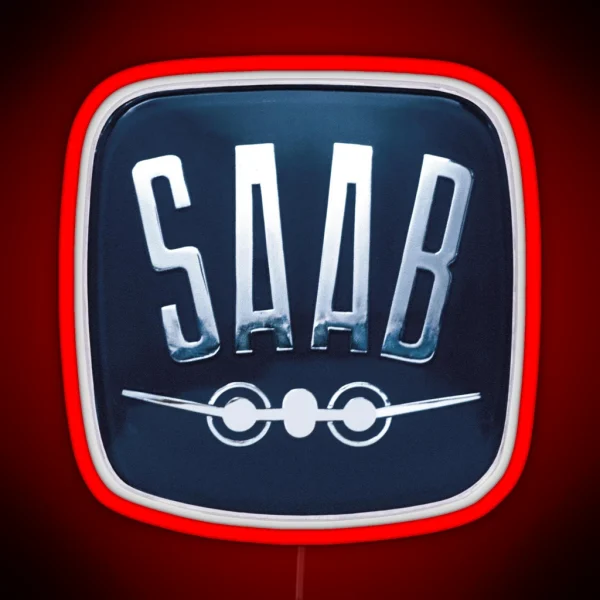 Classic Saab Badge RGB Neon Sign