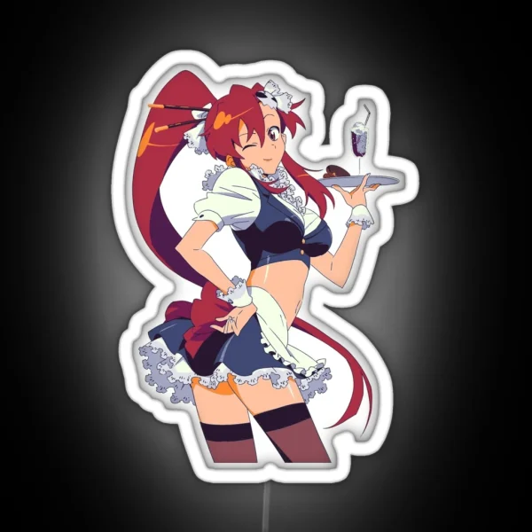 Classic Yoko Litner Maid Pixelart RGB Neon Sign