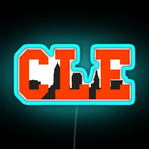 CLE Skyline Browns RGB Neon Sign