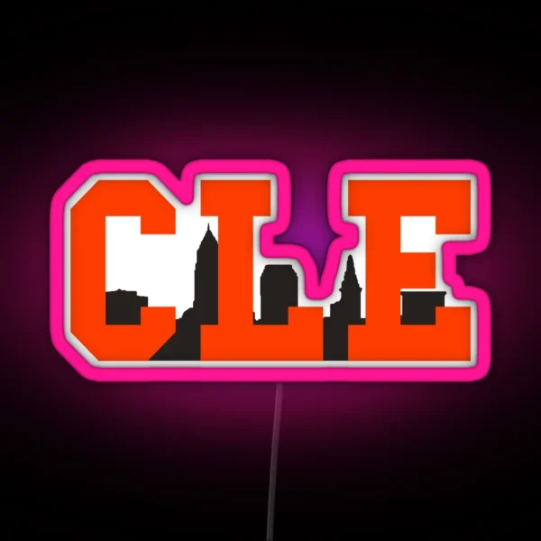 CLE Skyline Browns RGB Neon Sign