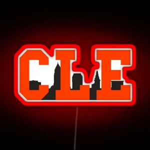 CLE Skyline Browns RGB Neon Sign