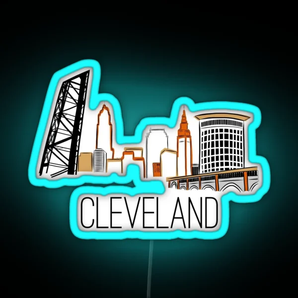 CLE Skyline III RGB Neon Sign
