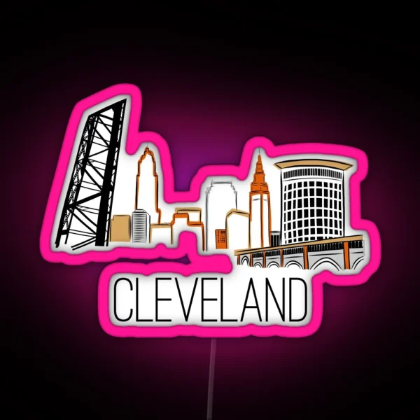CLE Skyline III RGB Neon Sign