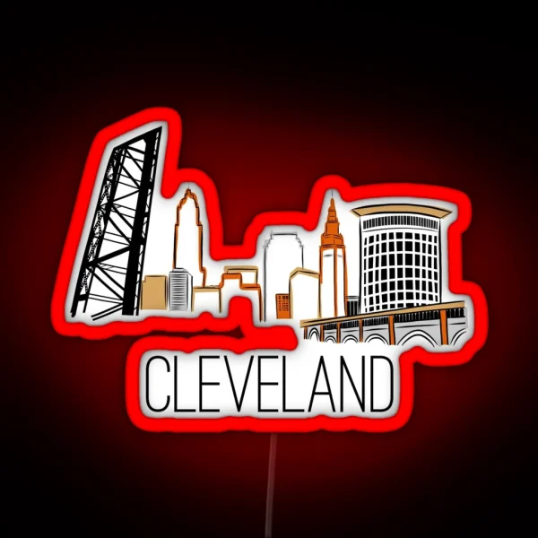 CLE Skyline III RGB Neon Sign