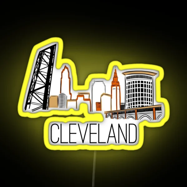 CLE Skyline III RGB Neon Sign
