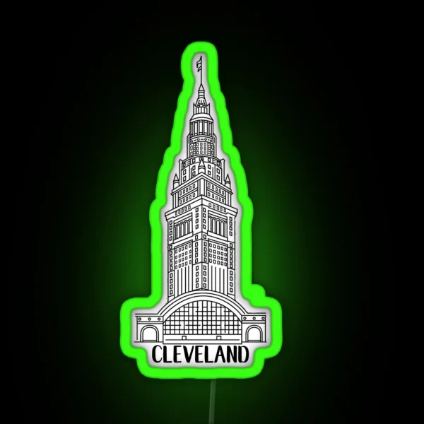 Cleveland Terminal Tower RGB Neon Sign