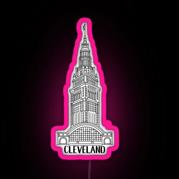 Cleveland Terminal Tower RGB Neon Sign