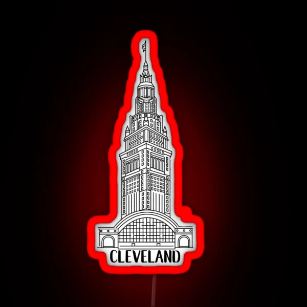 Cleveland Terminal Tower RGB Neon Sign