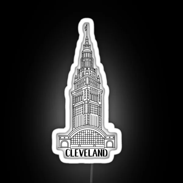 Cleveland Terminal Tower RGB Neon Sign