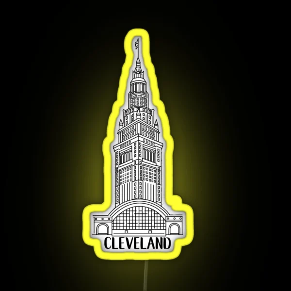 Cleveland Terminal Tower RGB Neon Sign