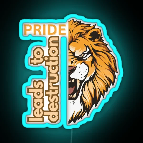 Clever Sayings Pride Lion RGB Neon Sign