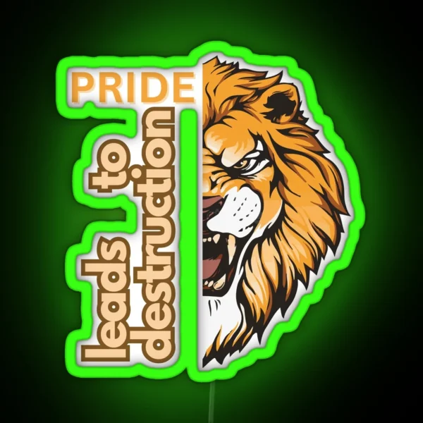 Clever Sayings Pride Lion RGB Neon Sign