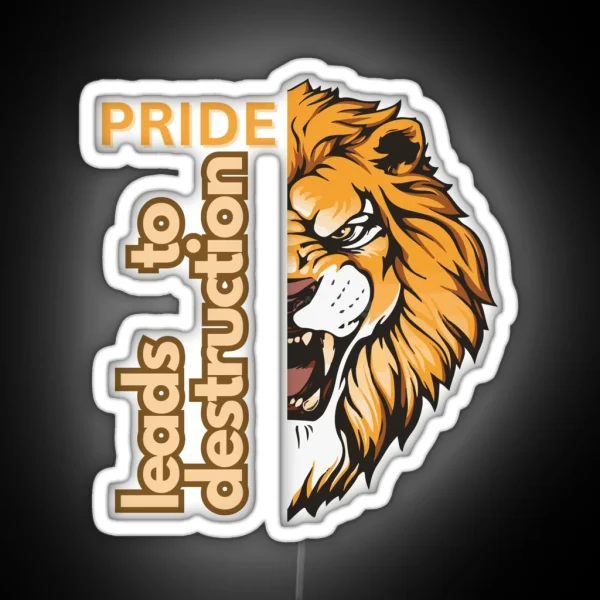 Clever Sayings Pride Lion RGB Neon Sign