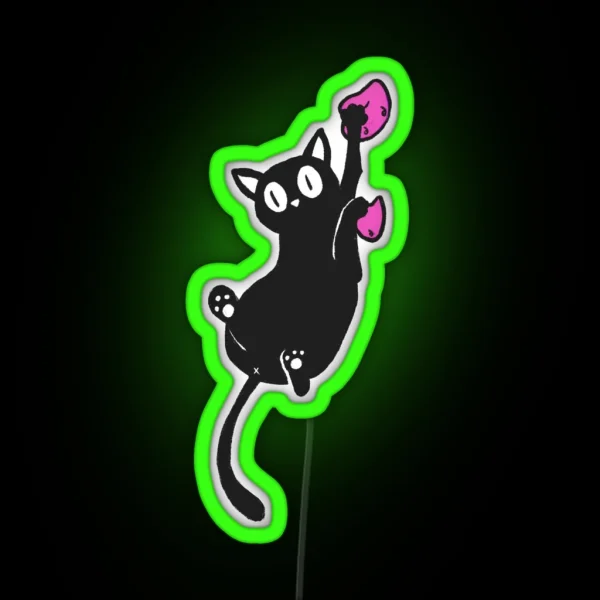 Climbing Cat RGB Neon Sign