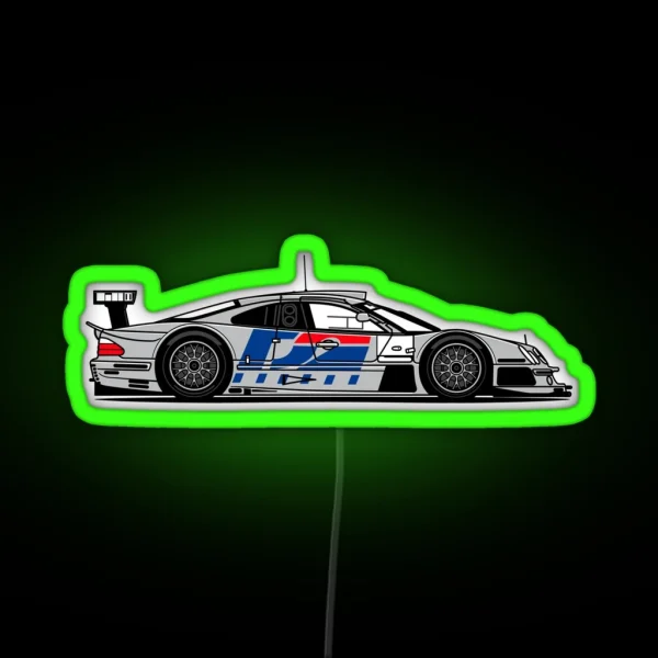 CLK GTR Race Car RGB Neon Sign