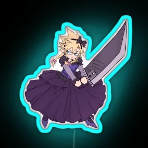 Cloud Best Girl RGB Neon Sign