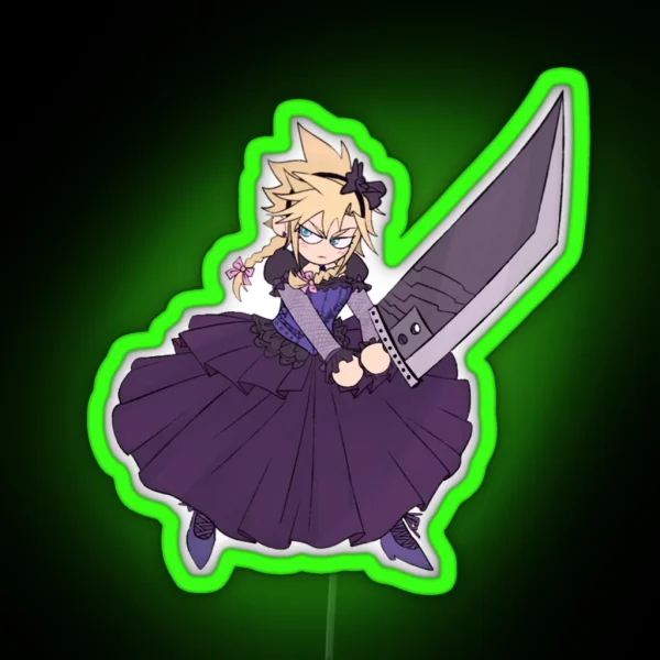 Cloud Best Girl RGB Neon Sign