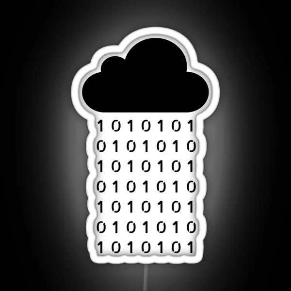 Cloud Of Binary Rain RGB Neon Sign