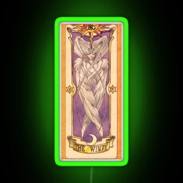 Clow Card The Wind RGB Neon Sign