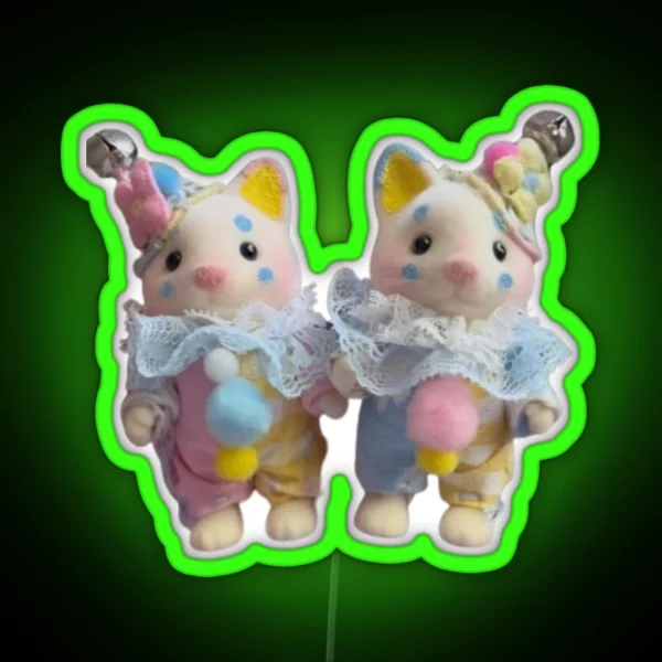 Clown Calico Critters RGB Neon Sign