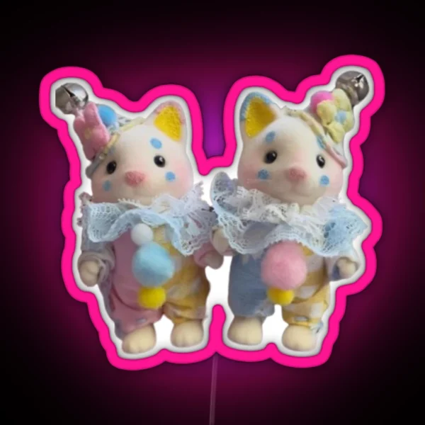 Clown Calico Critters RGB Neon Sign