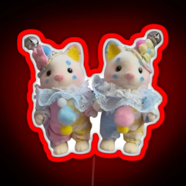 Clown Calico Critters RGB Neon Sign
