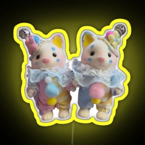 Clown Calico Critters RGB Neon Sign