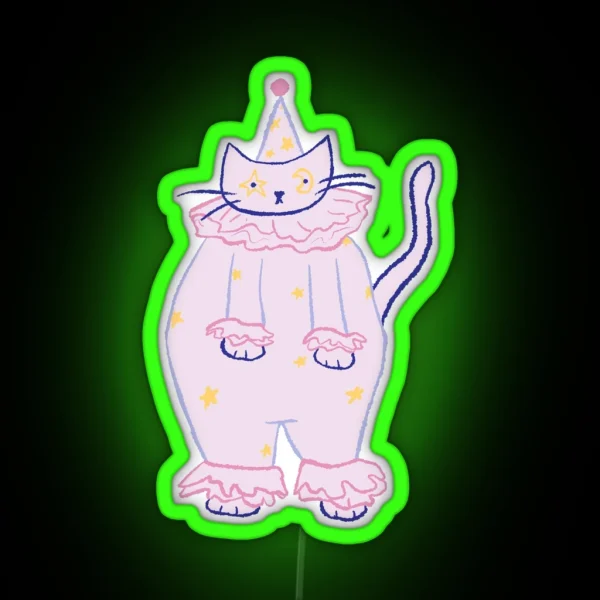 Clown Cat RGB Neon Sign