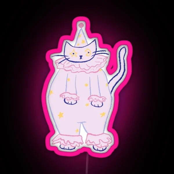 Clown Cat RGB Neon Sign