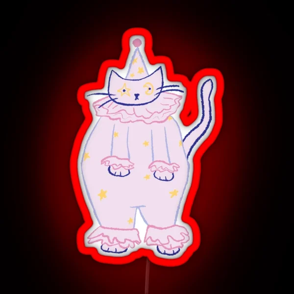 Clown Cat RGB Neon Sign