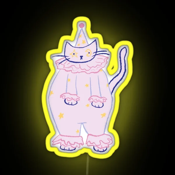 Clown Cat RGB Neon Sign