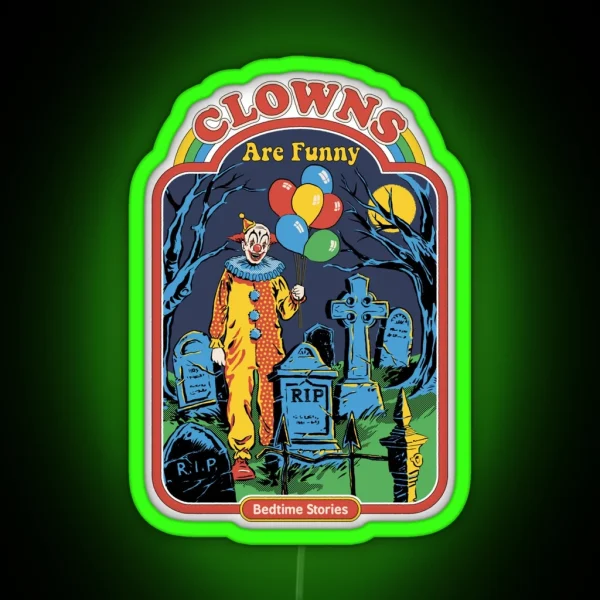Clowns Are Funny RGB Neon Sign