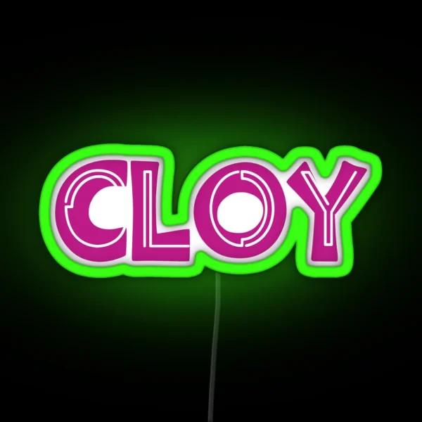Cloy Typography RGB Neon Sign