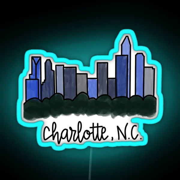 CLT Skyline RGB Neon Sign