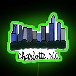 CLT Skyline RGB Neon Sign