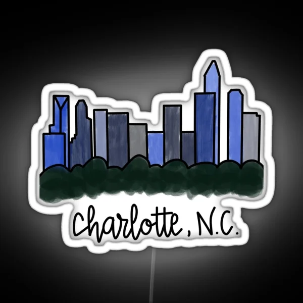 CLT Skyline RGB Neon Sign