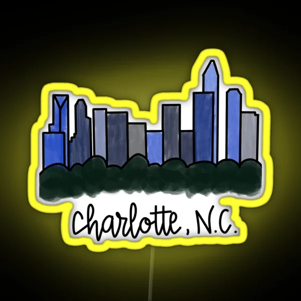 CLT Skyline RGB Neon Sign