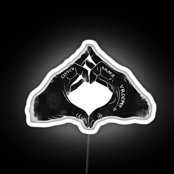 CLUTCH BRAKE VROOOM Light RGB Neon Sign