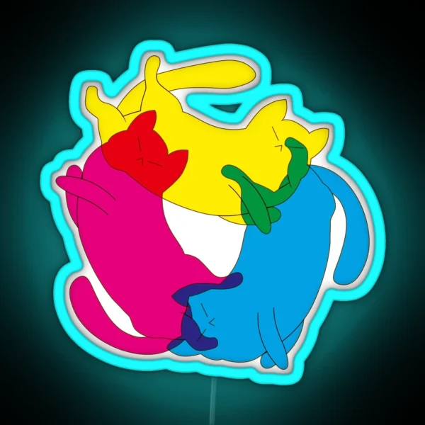 CMYK Cats RGB Neon Sign