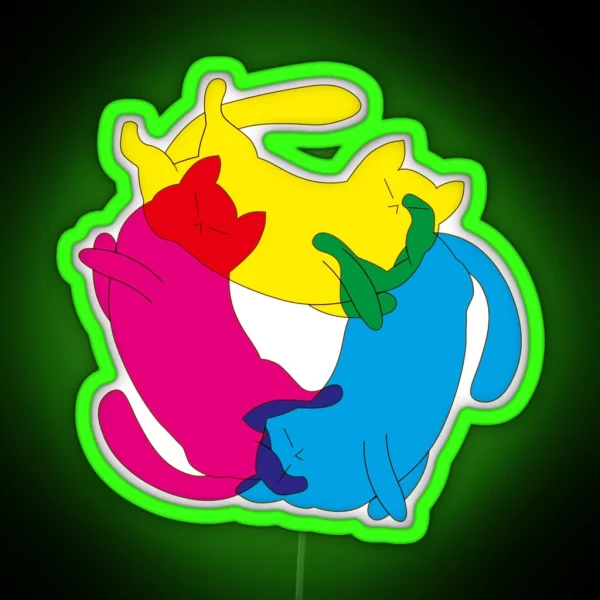 CMYK Cats RGB Neon Sign