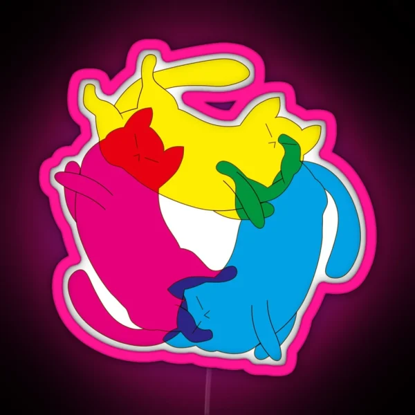 CMYK Cats RGB Neon Sign