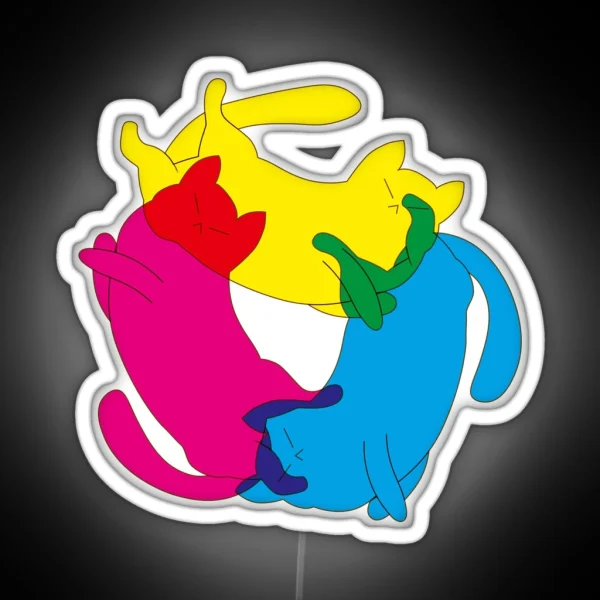 CMYK Cats RGB Neon Sign