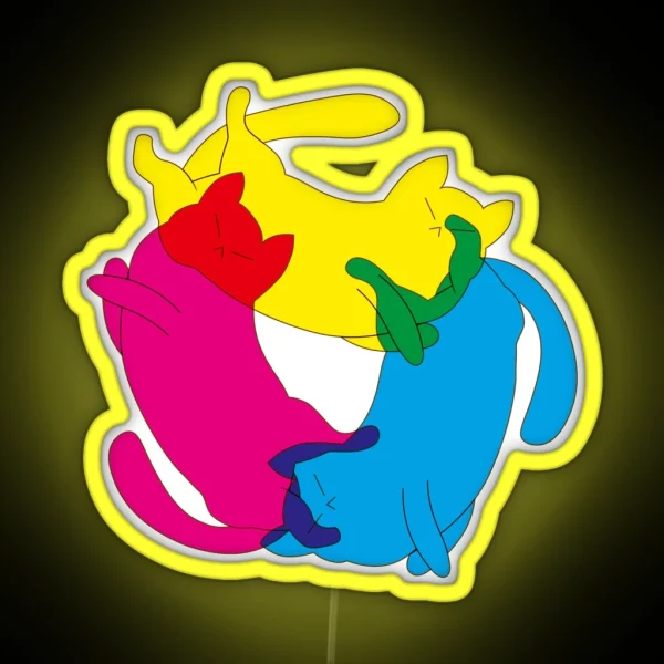 CMYK Cats RGB Neon Sign