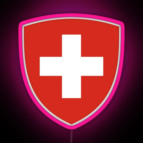 Coat Of Arms Of Switzerland RGB Neon Sign