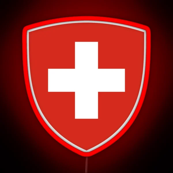 Coat Of Arms Of Switzerland RGB Neon Sign