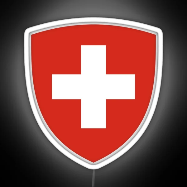 Coat Of Arms Of Switzerland RGB Neon Sign