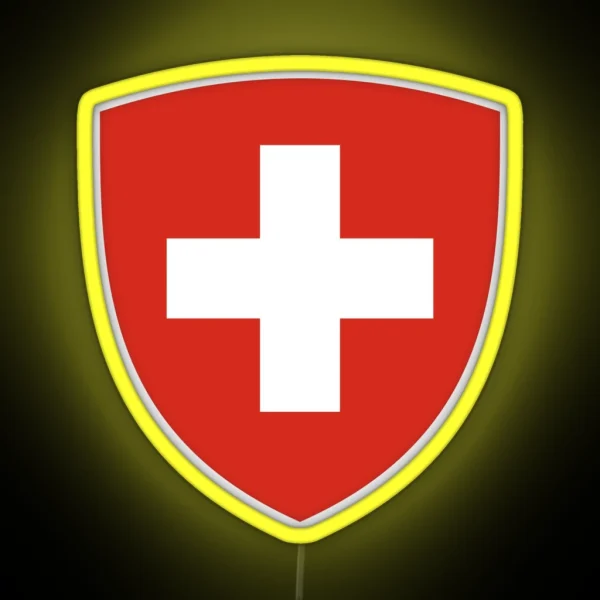 Coat Of Arms Of Switzerland RGB Neon Sign
