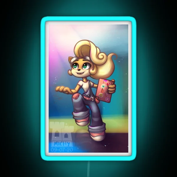 Coco Bandicoot 4 RGB Neon Sign