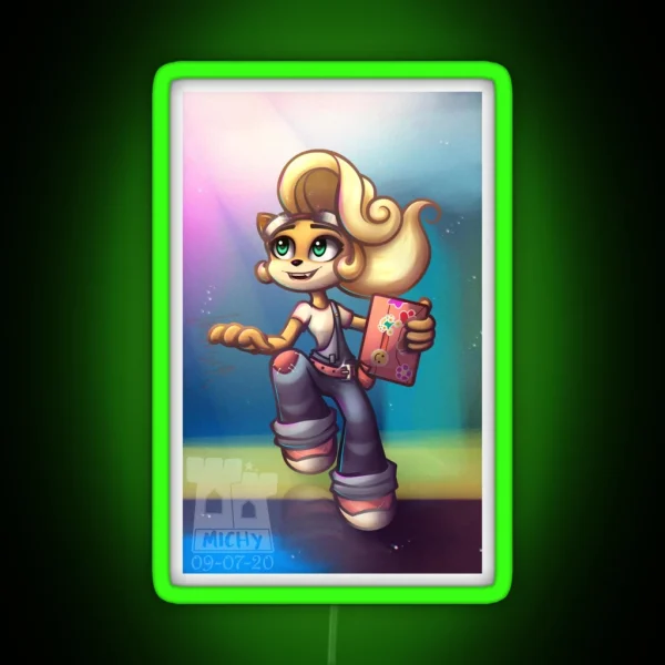 Coco Bandicoot 4 RGB Neon Sign