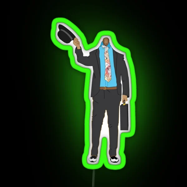 Coconut Business Man Taskmaster Fan Art RGB Neon Sign